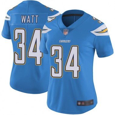 Los Angeles Chargers NFL Football Derek Watt Electric Blue Jersey Women Limited #34 Alternate Vapor Untouchable->women nfl jersey->Women Jersey